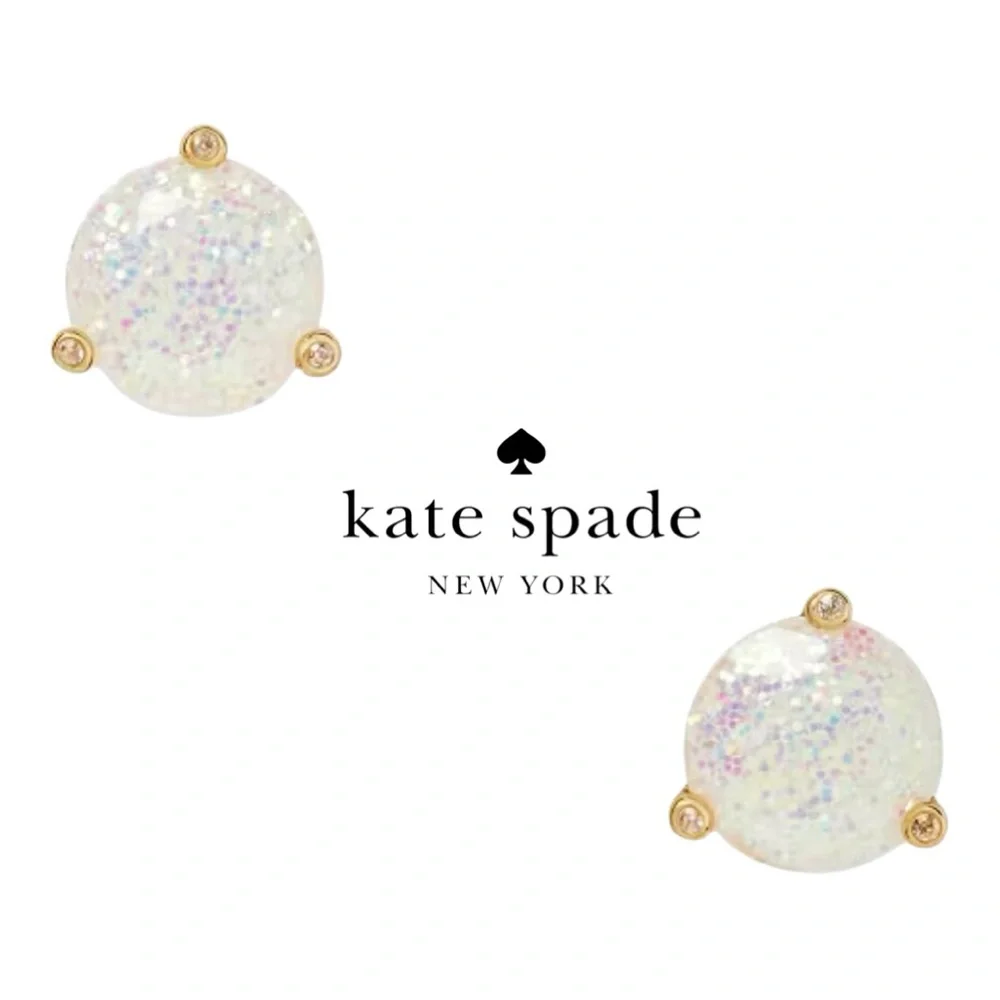 Kate Spade RISE AND SHINE Opal Glitter Stud Earrings NWT - Picture 12 of 12